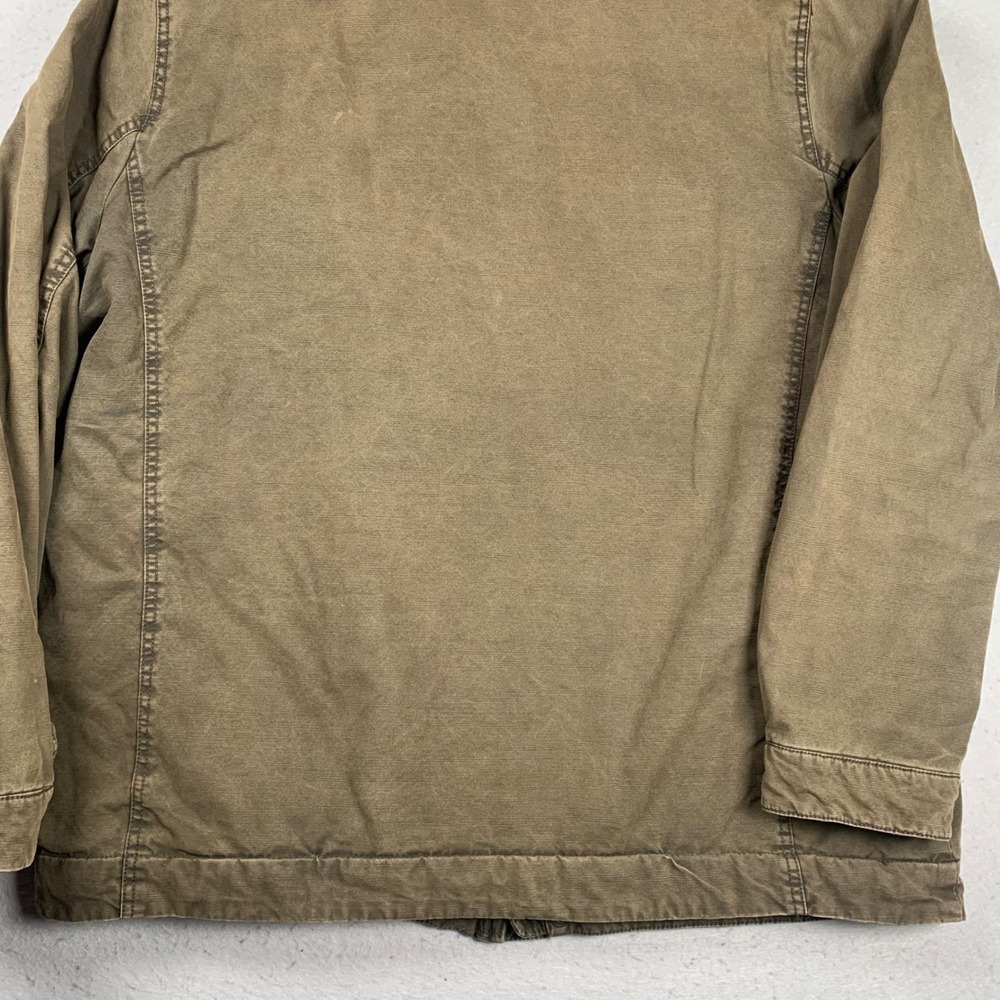 Levi Strauss Field Jacket Mens XLT Olive Green Cotton Canvas Quilted Utility - Picture 10 of 16